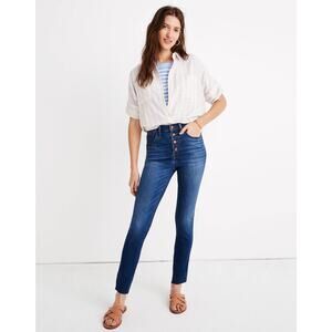 Madewell 10" High-Rise Skinny Crop Jeans: Button-Front TENCEL Denim Edition